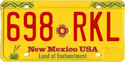 NM license plate 698RKL