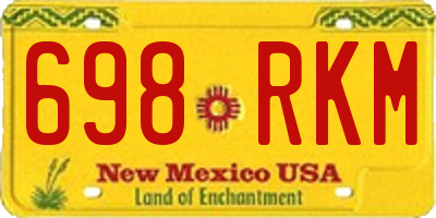 NM license plate 698RKM