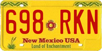 NM license plate 698RKN