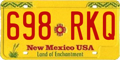 NM license plate 698RKQ