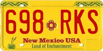 NM license plate 698RKS
