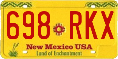 NM license plate 698RKX
