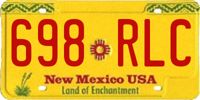 NM license plate 698RLC