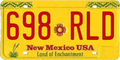 NM license plate 698RLD
