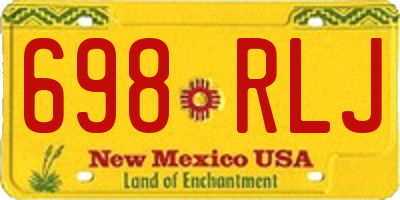NM license plate 698RLJ