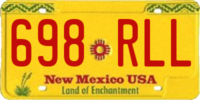 NM license plate 698RLL