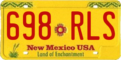 NM license plate 698RLS
