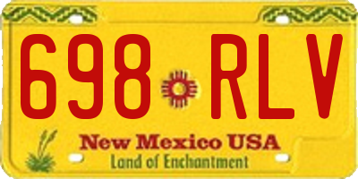 NM license plate 698RLV