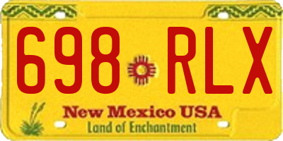 NM license plate 698RLX