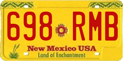 NM license plate 698RMB