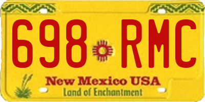 NM license plate 698RMC