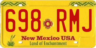 NM license plate 698RMJ