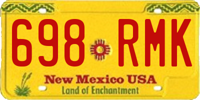 NM license plate 698RMK