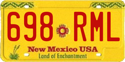 NM license plate 698RML