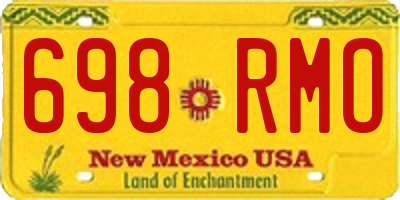 NM license plate 698RMO