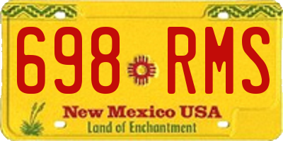 NM license plate 698RMS