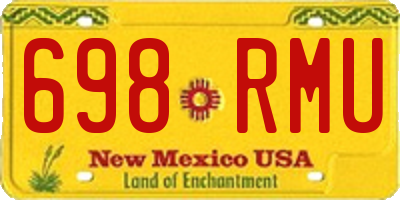 NM license plate 698RMU