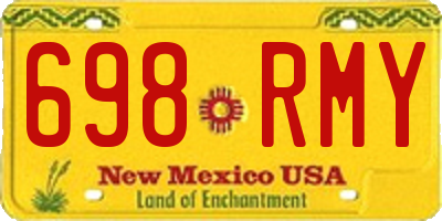 NM license plate 698RMY