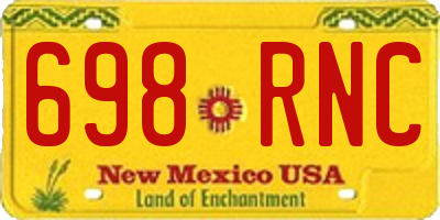 NM license plate 698RNC