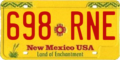 NM license plate 698RNE