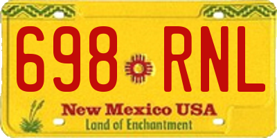 NM license plate 698RNL
