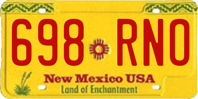 NM license plate 698RNO