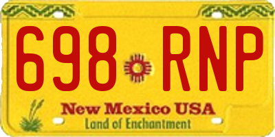 NM license plate 698RNP
