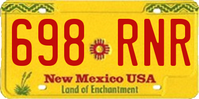 NM license plate 698RNR