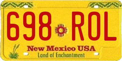 NM license plate 698ROL