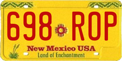 NM license plate 698ROP