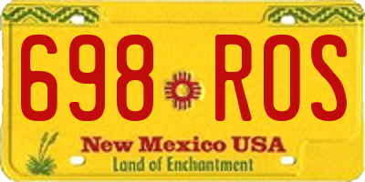 NM license plate 698ROS