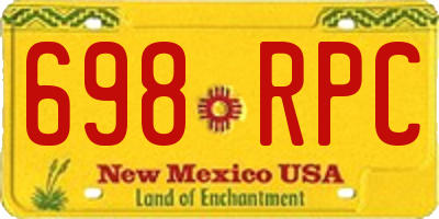 NM license plate 698RPC