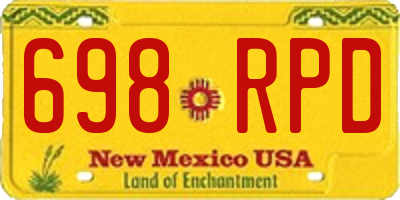 NM license plate 698RPD