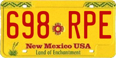 NM license plate 698RPE