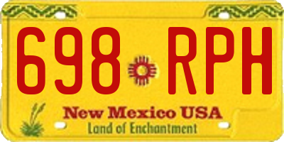 NM license plate 698RPH