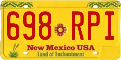 NM license plate 698RPI