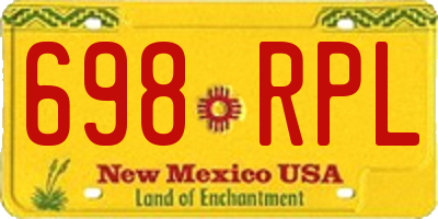 NM license plate 698RPL
