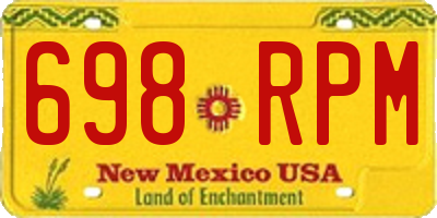 NM license plate 698RPM