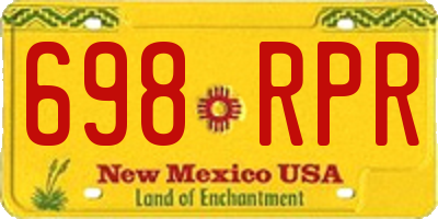 NM license plate 698RPR