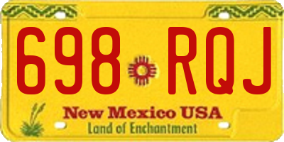 NM license plate 698RQJ