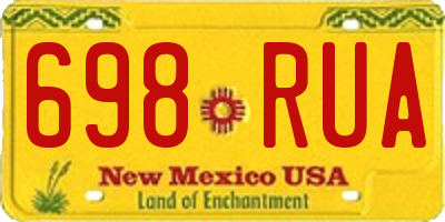 NM license plate 698RUA