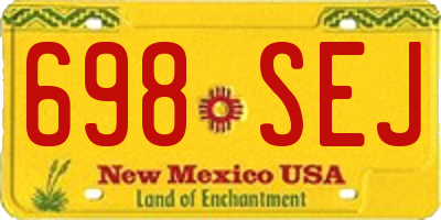 NM license plate 698SEJ
