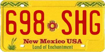 NM license plate 698SHG