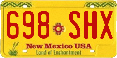 NM license plate 698SHX
