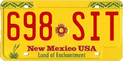 NM license plate 698SIT
