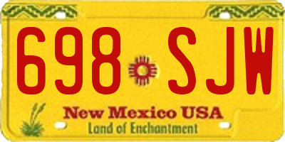 NM license plate 698SJW