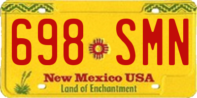 NM license plate 698SMN