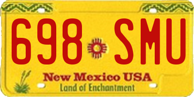 NM license plate 698SMU