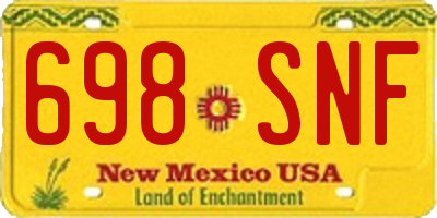 NM license plate 698SNF