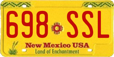 NM license plate 698SSL